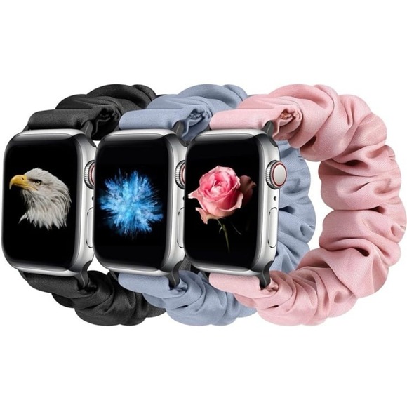 Tiptops 3 Packs Compatible with Apple Watch Bands Scrunchies 38mm-49mm Women Clo - Picture 1 of 8